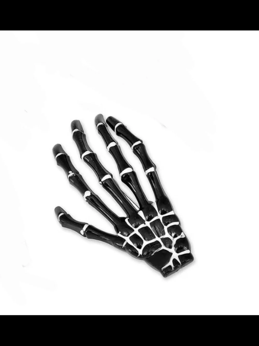 Korean Style Black Skeleton Hand Hair Pin - BNIB